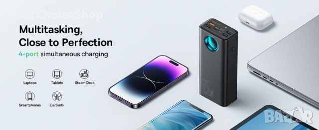 Baseus Power Bank 26800mAh 65W – бързо зареждане, 5 изхода. Baseus, модел PPLG2-65., снимка 9 - Външни батерии - 53792065