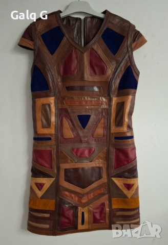 Рокля от естествена кожа , снимка 2 - Рокли - 53994299