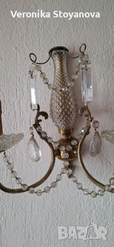 Аплик с кристали, снимка 2 - Антикварни и старинни предмети - 53391349