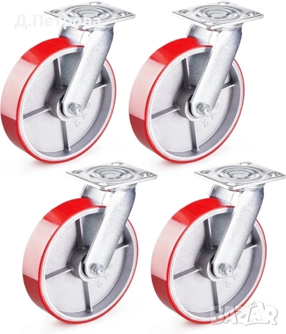 Тежкотоварни въртящи се колела GBL – комплект 4 бр. (със спирачки)