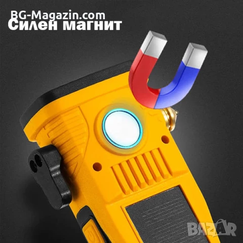 Мощен LED ръчен акумулаторен фенер и къмпинг лампа осветление за къмпинг риболов палатка туризъм, снимка 4 - Къмпинг осветление - 51178699