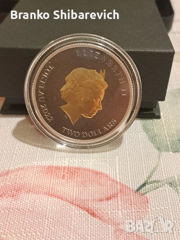 Красива сребърна монета с 5 скъпоценни метала от Токелау, 100 бр. за цял свят, снимка 2 - Нумизматика и бонистика - 53205505