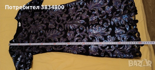 Дамска рокля с пайети, снимка 4 - Рокли - 53597509