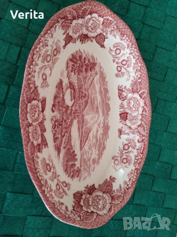 Английски порцелан елипсовидна чиния, снимка 4 - Антикварни и старинни предмети - 46062652