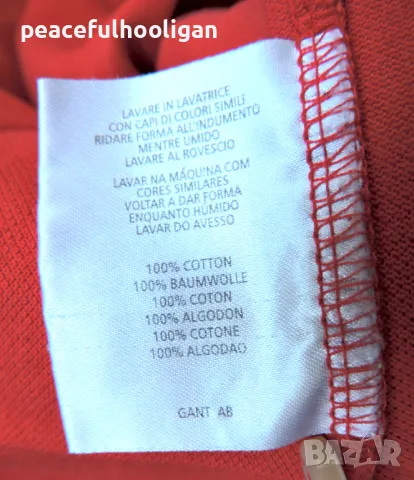 Gant Mens Red Short Sleeve Cotton Pique Casual Polo Cotton T-Shirt Size XL, снимка 14 - Тениски - 50326635