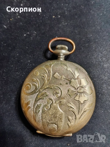 Швейцарски джобен часовник - Argentan -  Цилиндър - РЯДЪК, снимка 3 - Джобни - 48361860