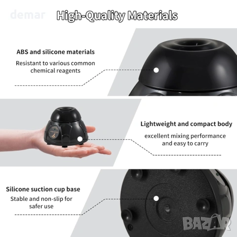 Мини вихров миксер с функция за докосване, 5200 об/мин 30 мл, снимка 5 - Други стоки за дома - 54065425