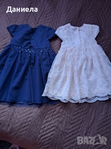 2 броя детски рокли 92, снимка 1 - Бебешки рокли - 46410779