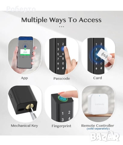 Смарт електронна брава Ruveno , снимка 2 - Друга електроника - 52959030