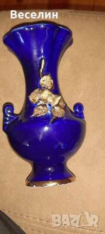 Кобалтова ваза (амфора) Намаление , снимка 3 - Вази - 45804542