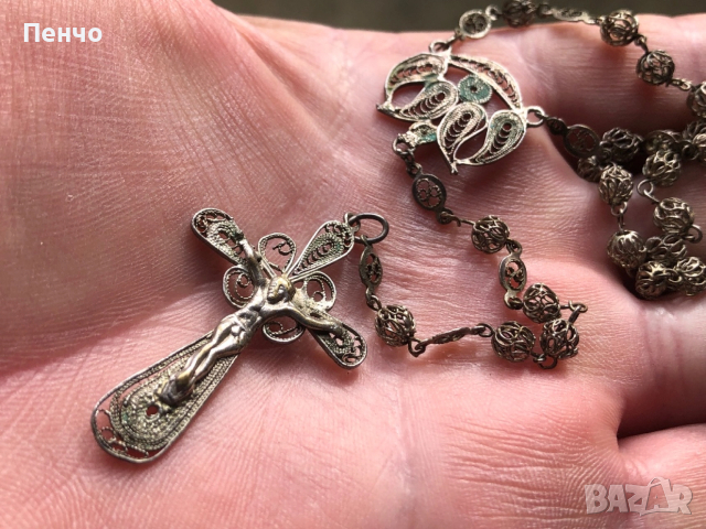 стара филигранна молитвена броеница, снимка 2 - Антикварни и старинни предмети - 49778336