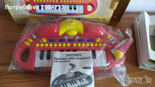 Електронен синтезатор с микрофон - Bontempi, снимка 3 - Музикални играчки - 51745647