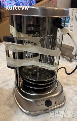 Вертикален грил OneConcept – уред за дюнер, шишчета и печене, снимка 3 - Друга електроника - 53588629