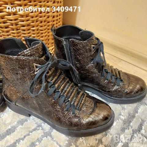 Дамск боти от естествен лак, снимка 8 - Дамски боти - 52255152