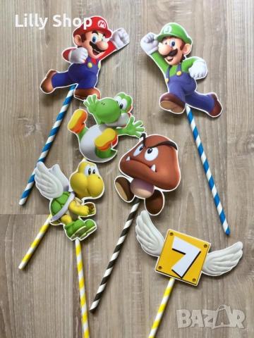 Покани, банер за рожден ден, Супер Марио / Super Mario, снимка 6 - Декорация - 53188729