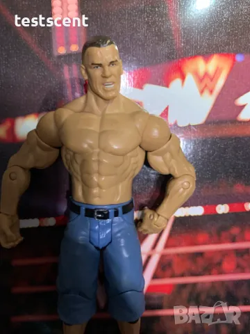 Екшън фигура WWE John Cena Джон Сина Mattel Basic Blue Cargo Determined figure играчка, снимка 4 - Фигурки - 49149967