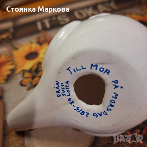 Авторско керамично птиче., снимка 4 - Декорация за дома - 52480929