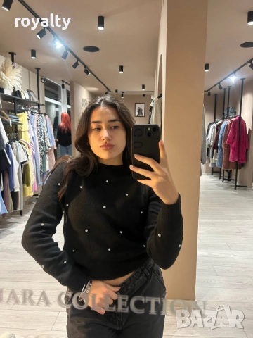 Черна Дамска Блуза , снимка 3 - Блузи с дълъг ръкав и пуловери - 52884961