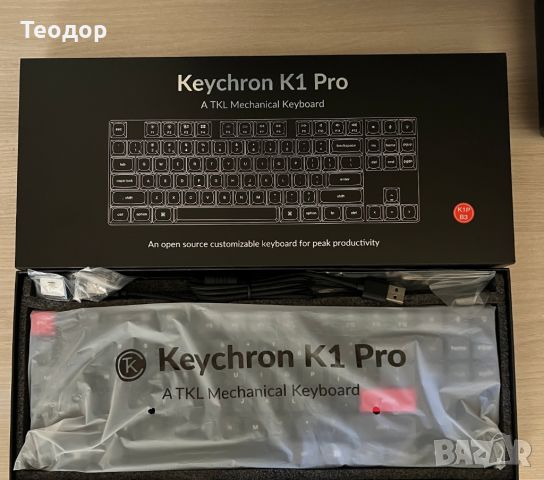 Механична Клавиатура Keychron K1 Pro TKL | Low Profile | Brown | RGB