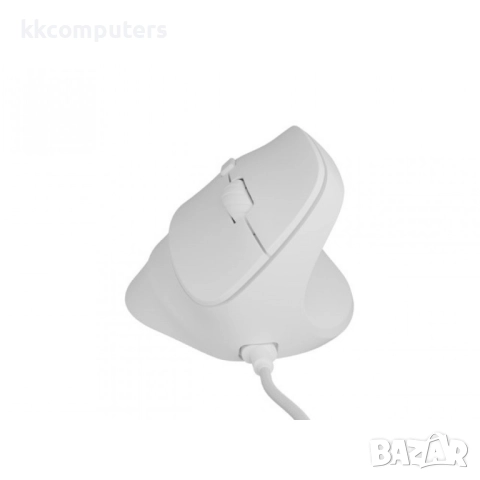 Natec Vertical Mouse Crake 2 Pro Жична оптична мишка- 12800DPI, RGB, 6 бутона, Бяла, снимка 9 - Клавиатури и мишки - 52807512