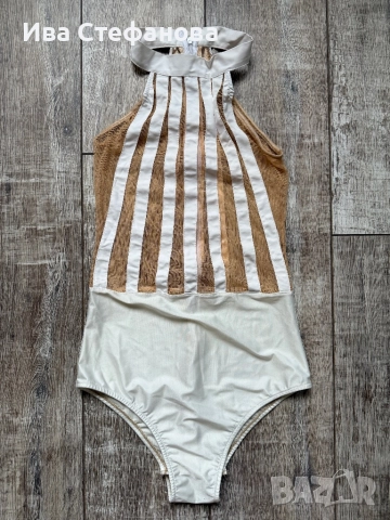 Ново бяло уникално парти официално боди телесна мрежа 