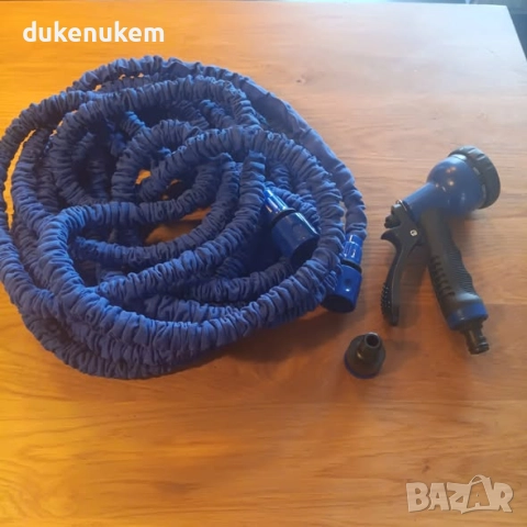 Разтегаем градински маркуч, 30 метра, с пистолет, снимка 8 - Градински инструменти - 52195242