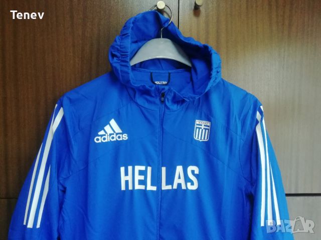 Hellas Greece Adidas Primeblue Adizero оригинално ново яке горнище ветровка Адидас Гърция дамско S, снимка 3 - Якета - 45975143