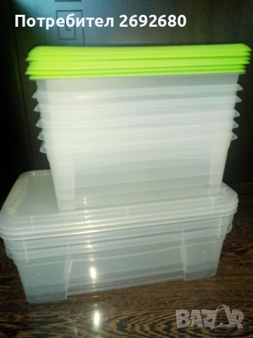 Нови комплекти от 6бр. или от 3бр. прозрачни кутии за съхранение , снимка 12 - Кутии за съхранение - 49368789