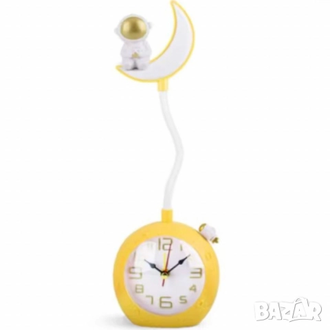 LED настолна лампа с будилник Astronaut Moon, снимка 6 - Други - 52056214