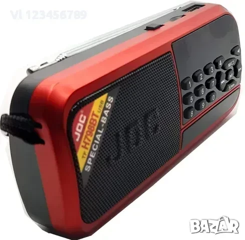 Преносимо радио JOC H798BT USB, SD карта, Акумулаторна батерия, снимка 2 - Радиокасетофони, транзистори - 50815692