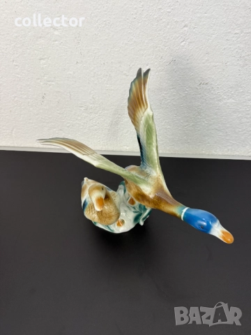 Румънска порцеланова фигура на диви патици. №7514, снимка 7 - Колекции - 52121024