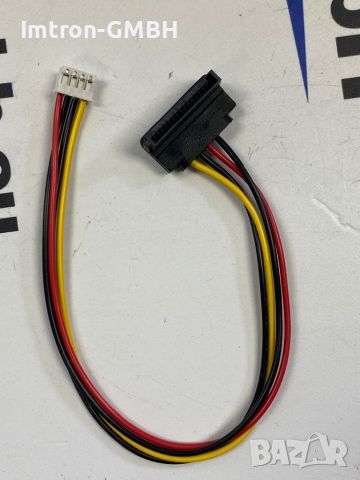 Кабел Cable SATA  ъглов 90° 15 pin женско към 4 pin женско, 20 cm