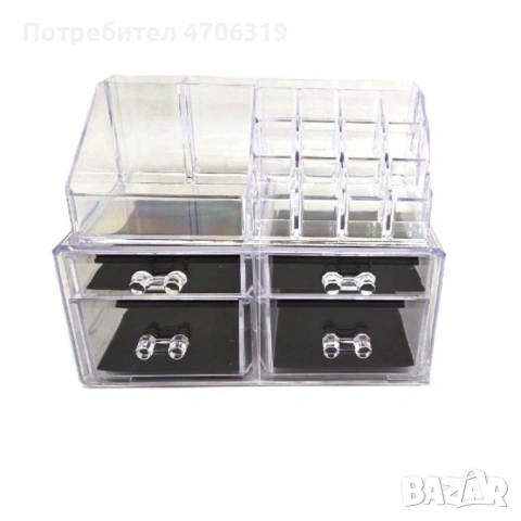 Функционален прозрачен органайзер за гримовев две части., снимка 6 - Други - 53248426