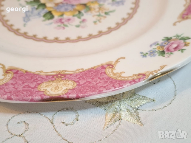 голяма порцеланова чиния Royal Albert Lady Carlyle 32/5, снимка 4 - Чинии - 53219387