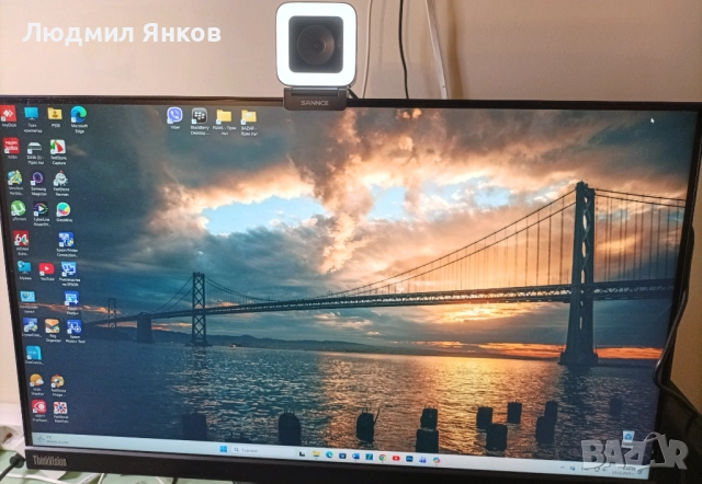 2K Webcam SANNCE W400 – автофокус, 2 микрофона, снимка 5 - Камери - 52770250