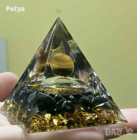 Подаръче Oргонитни пирамиди с естествени камъни, снимка 5 - Декорация за дома - 53215027