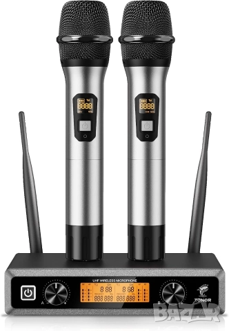 Комплект 2бр професионални безжични микрофона с приемник, TONOR TW820