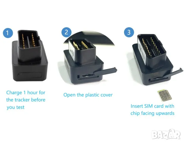 GPS тракер с микрофон подслушване (подслушвател) безкабелна инсталация в OBD порт, снимка 4 - Аксесоари и консумативи - 47207289