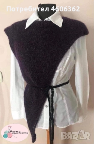 ръчно изплетен асиметричен пуловер 