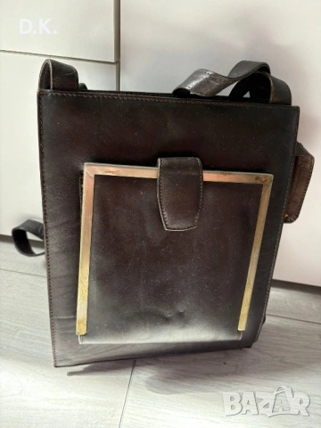 Чанта от естествена кожа -21.5х27х9см