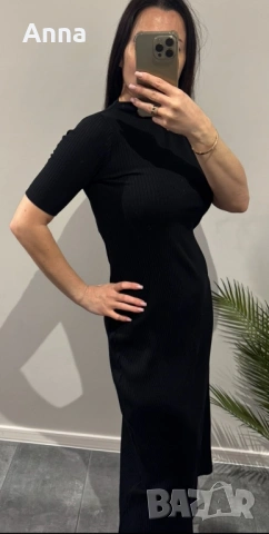 Рокля с поло яка. Стилна и удобна. Zara. Размери S-M👗🌸, снимка 2 - Рокли - 53912211