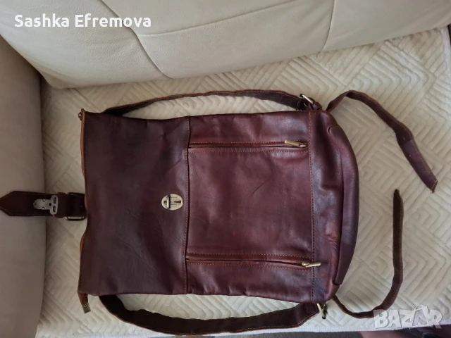 Нова раница от естествена кожа , снимка 6 - Чанти - 51344234