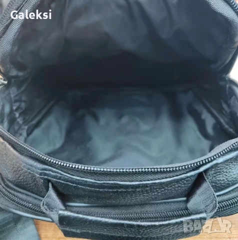 Мъжка универсална и голяма, работна кожена чанта /Черна естествена кожа!, снимка 13 - Чанти - 50096466