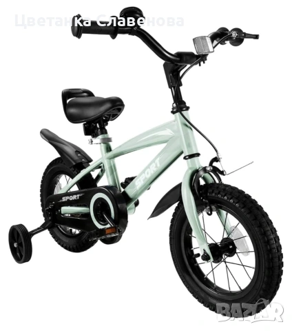 Детски велосипед BODIOO 3-5год., 12-инчов, с подвижни помощни колела, здрава рамка