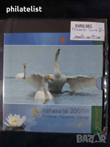 Финландия 2007 II – Комплектен банков евро сет от 1 цент до 2 евро + 5 евро възпоменателна монета, снимка 1 - Нумизматика и бонистика - 46759535