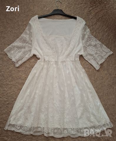 РАЗКОШНА снежнобяла дантелена рокля ХЛ/2ХЛ/3ХЛ размер , снимка 2 - Рокли - 46103629