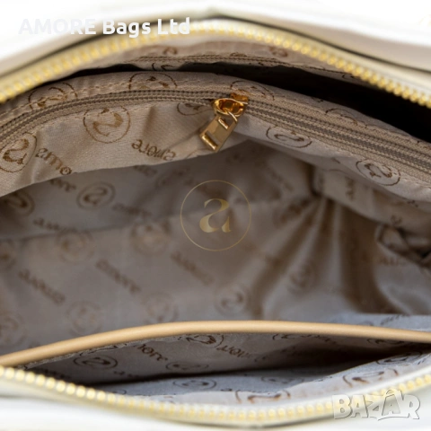 Класическа дамска чанта AMORE Aurora - White, снимка 4 - Чанти - 53585147