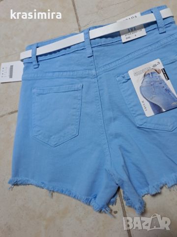 Къси панталонки в синьо , снимка 8 - Къси панталони и бермуди - 46448326