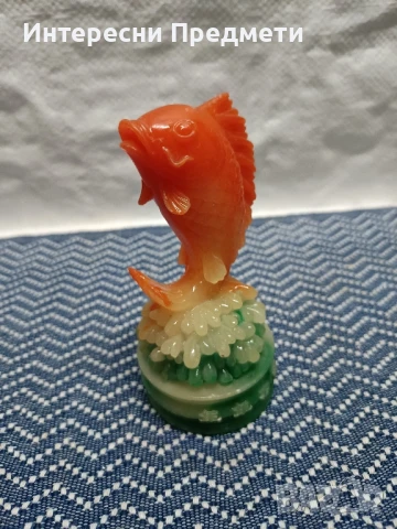 Винтидж фигура риба Кой, снимка 2 - Статуетки - 50462567