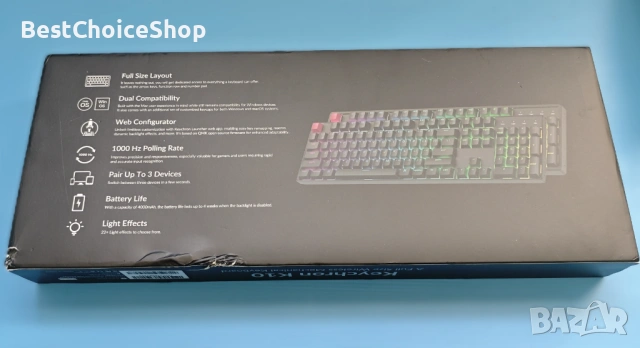 Keychron K10 Version 2 – RGB / Bluetooth / USB-C.Гейминг пълноразмерна безжична механична клавиатура, снимка 3 - Клавиатури и мишки - 53840982